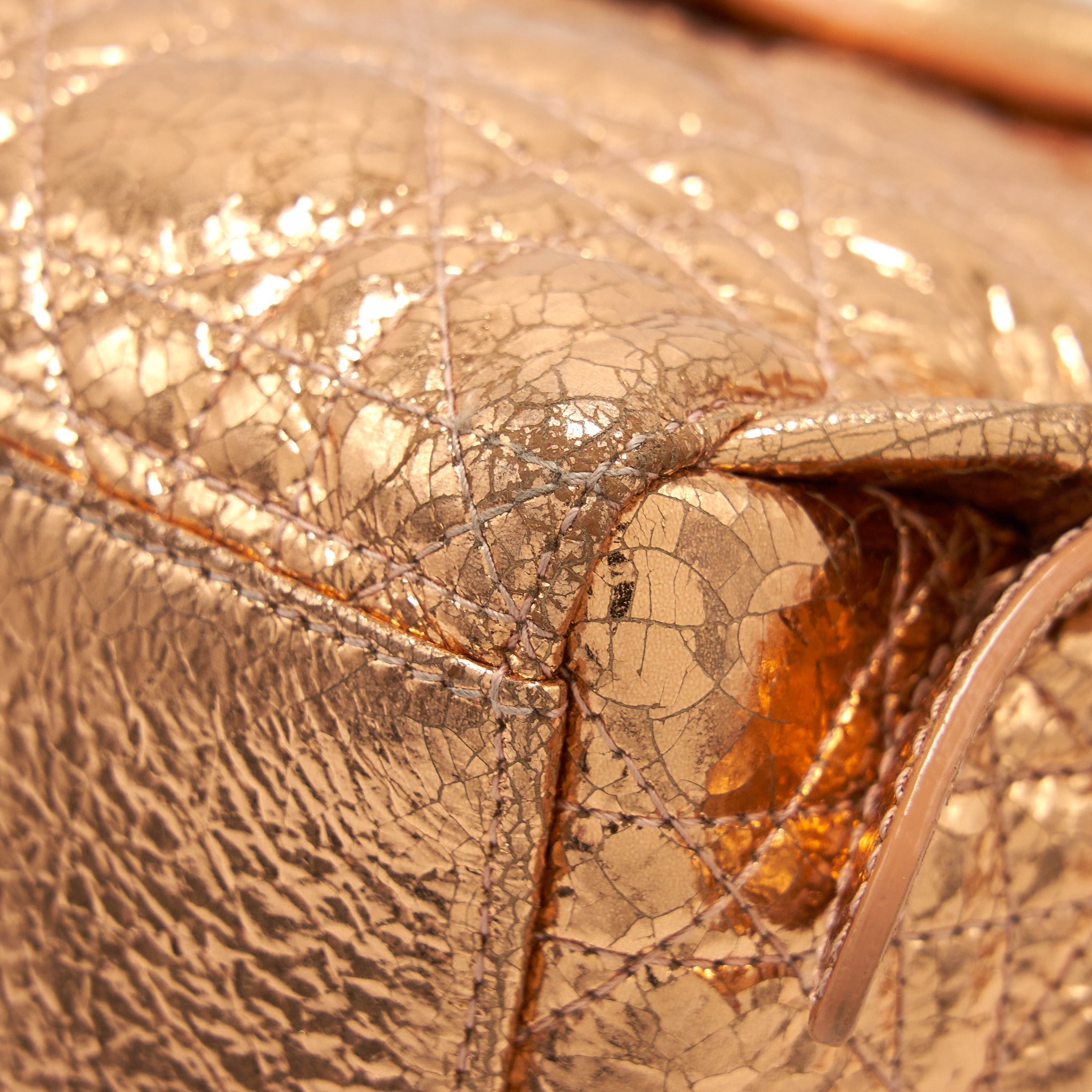 DIOR MINI BACKPACK LAMBSKIN METALLIC CHAMPAGNE