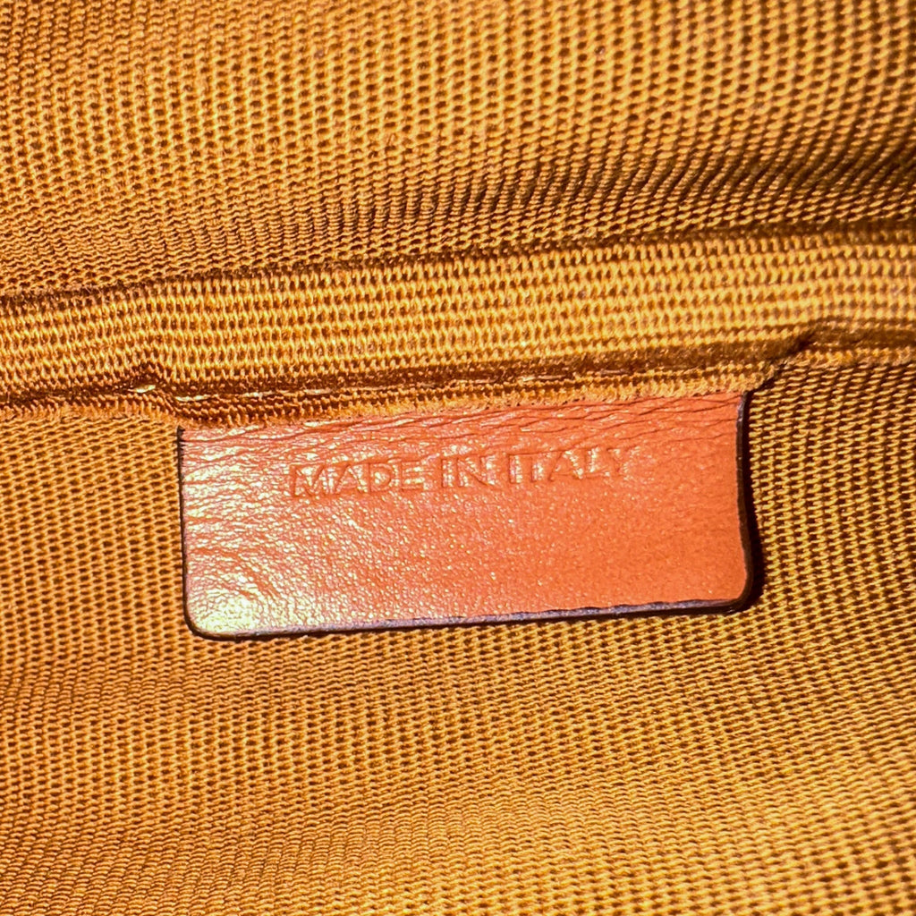 CELINE MINI BACKPACK FOLCO TRIOMPHE CANVAS CALFSKIN TAN GHW