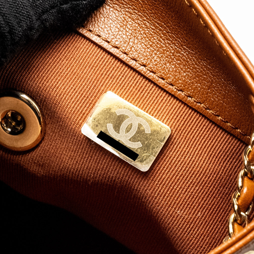 CHANEL 23A TRIPLE PACK BACKPACK CALFSKIN CARAMEL LGHW (MICROCHIP)