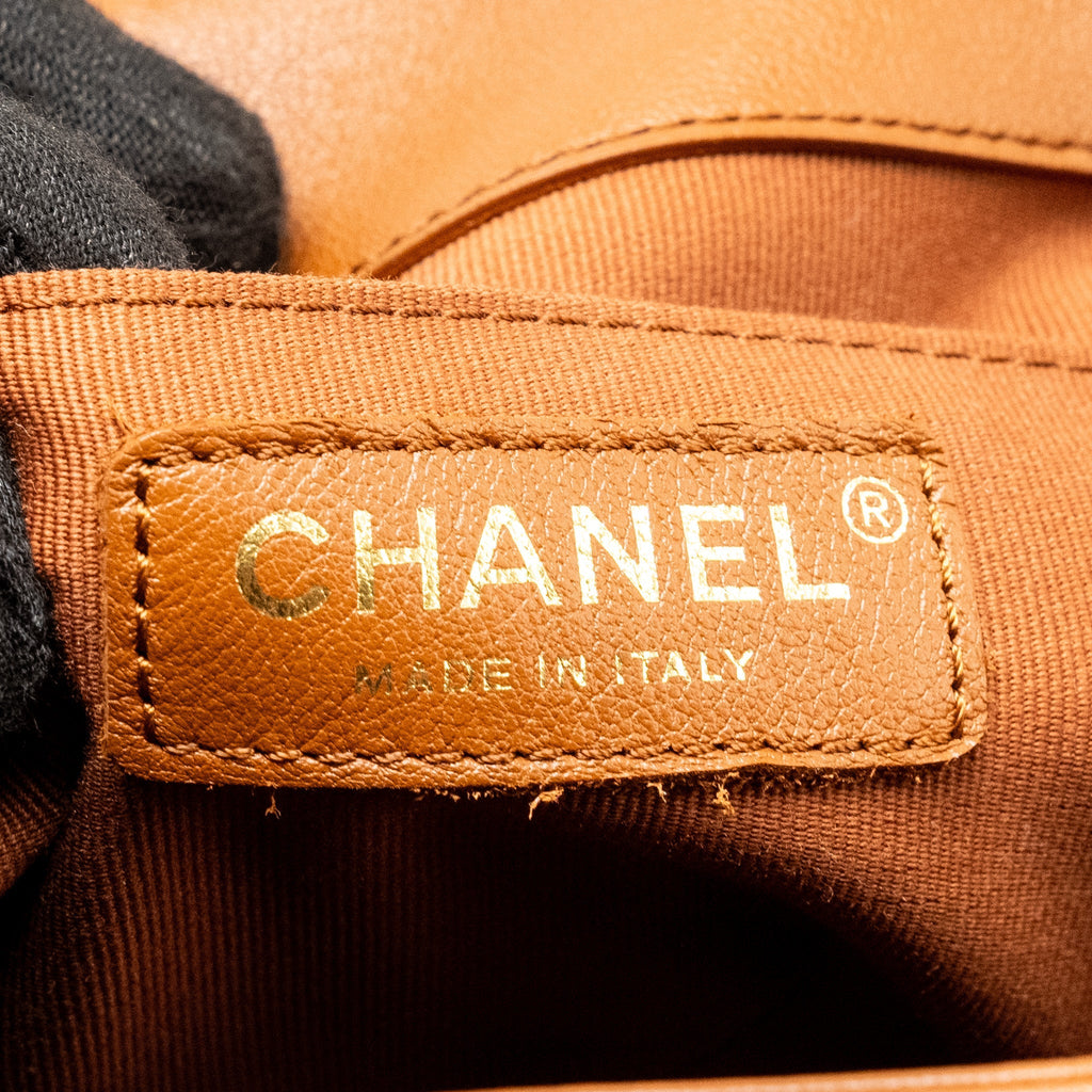 CHANEL 23A TRIPLE PACK BACKPACK CALFSKIN CARAMEL LGHW (MICROCHIP)