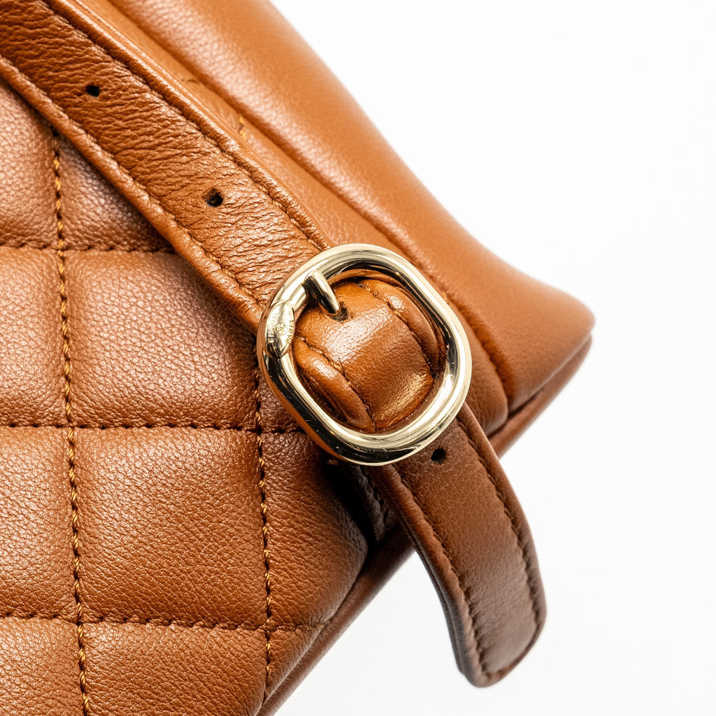 CHANEL 23A TRIPLE PACK BACKPACK CALFSKIN CARAMEL LGHW (MICROCHIP)