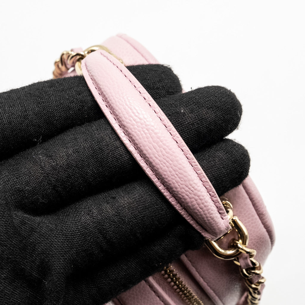 CHANEL 24P CLASSIC MINI BACKPACK SHINY GRAINED CALFSKIN LIGHT PURPLE LGHW (MICROCHIP)