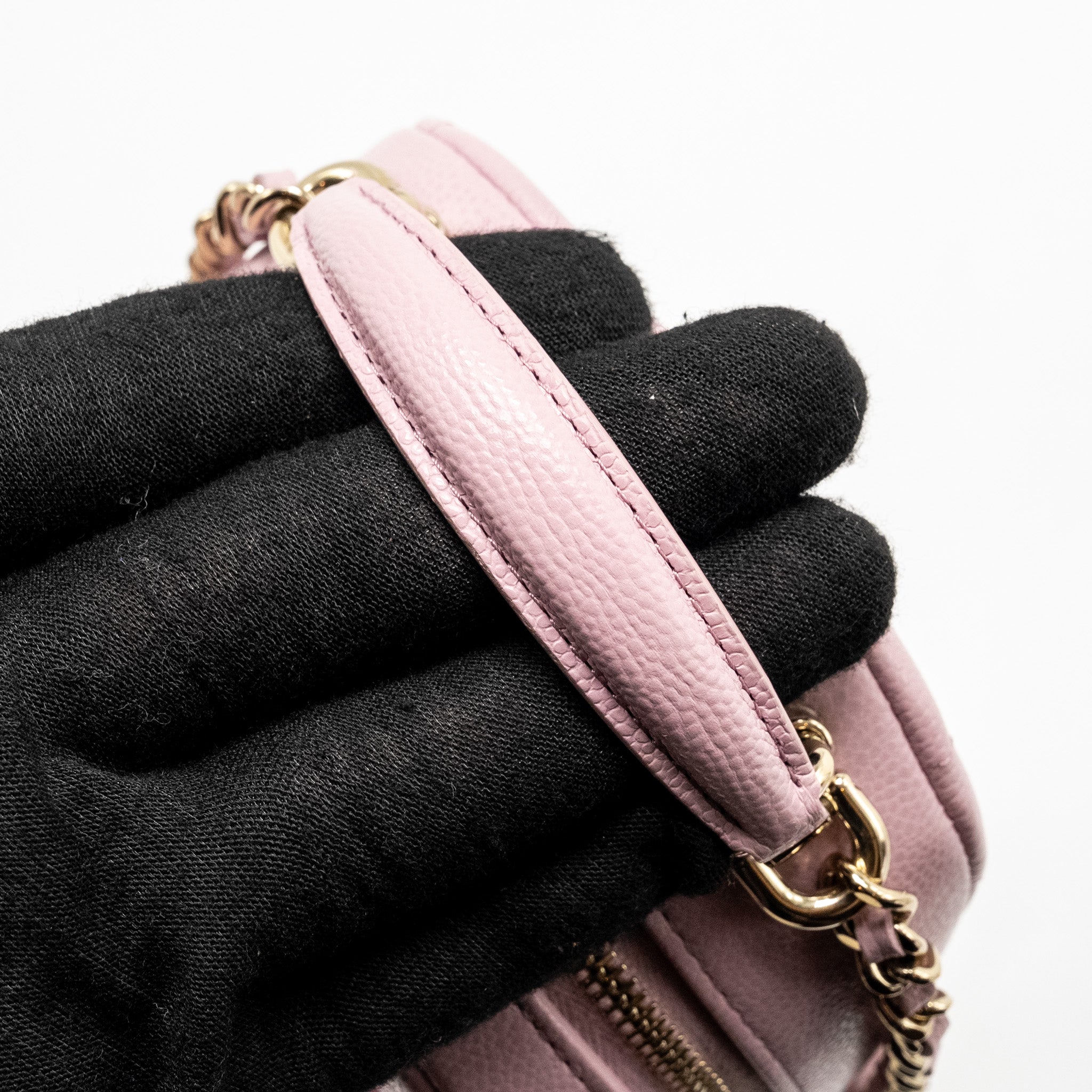CHANEL 24P CLASSIC MINI BACKPACK SHINY GRAINED CALFSKIN LIGHT PURPLE LGHW (MICROCHIP)