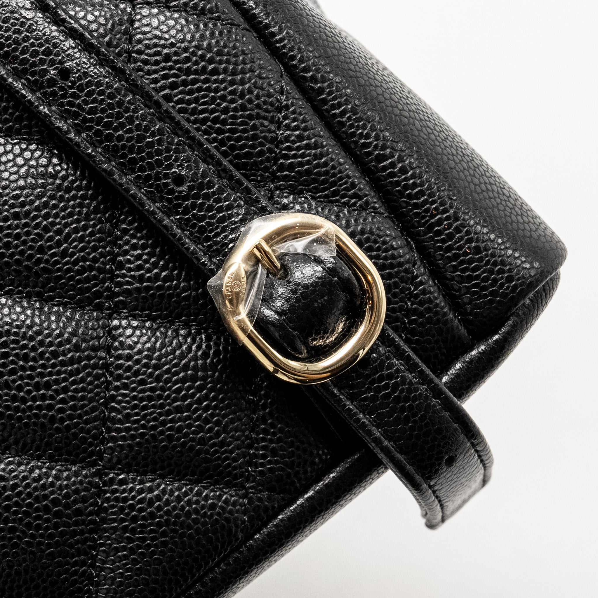 CHANEL TRIPLE PACK DUMA BACKPACK CAVIAR BLACK LGHW (MICROCHIP)