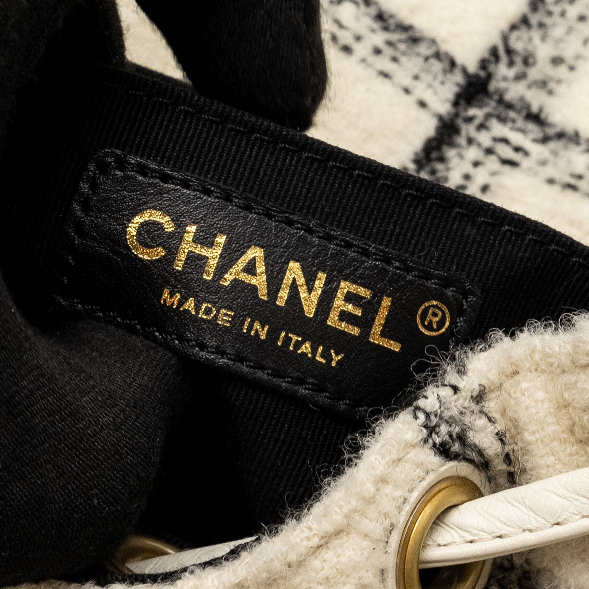 CHANEL DUMA BACKPACK FABRIC WHITE/MULTICOLOUR GHW (MICROCHIP)