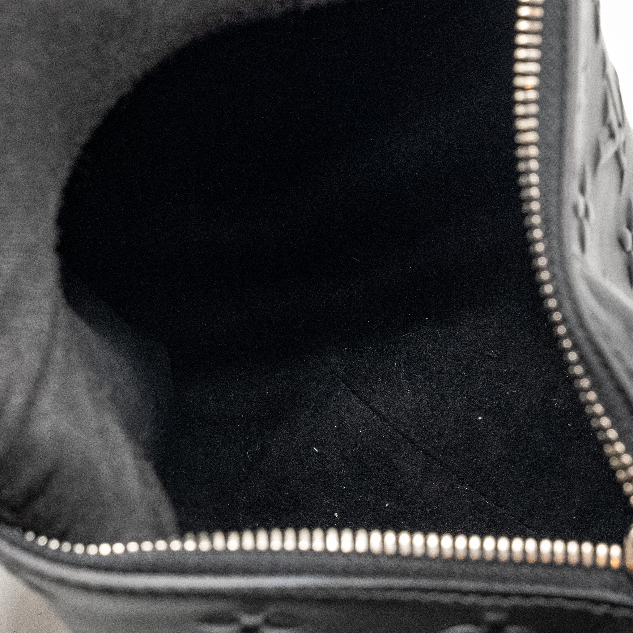 LOUIS VUITTON SIDE TRUNK MONOGRAM DEBOSSED CALFSKIN BLACK SHW