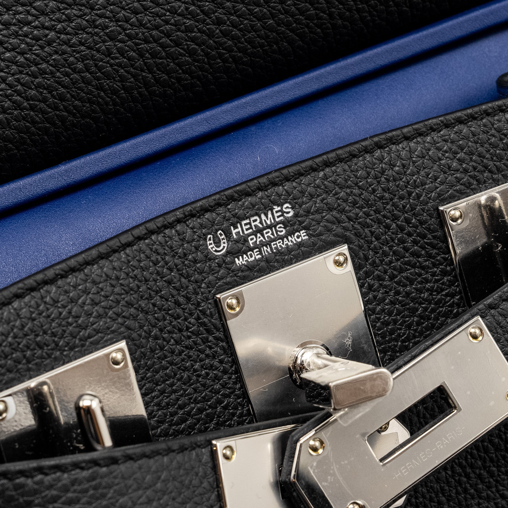 HERMES SPECIAL ORDER HAC A DOS PM BACKPACK TOGO BLACK/BLUE SAPPHIRE SHW
