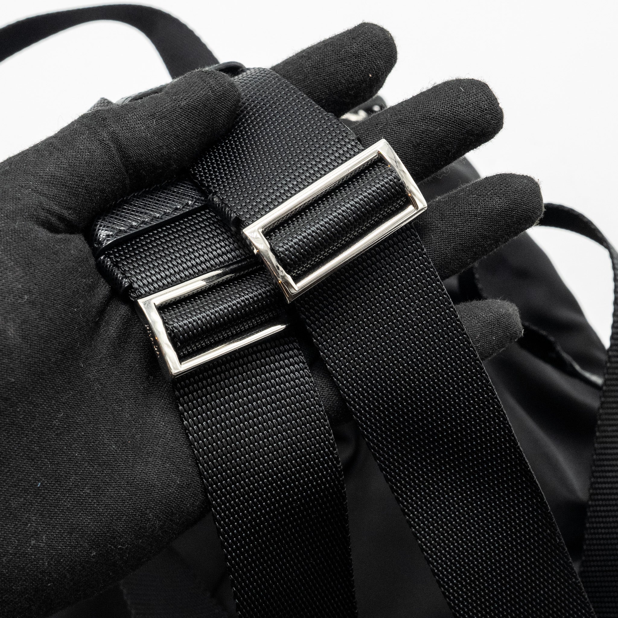PRADA SMALL RE-NYLON BACKPACK BLACK SHW