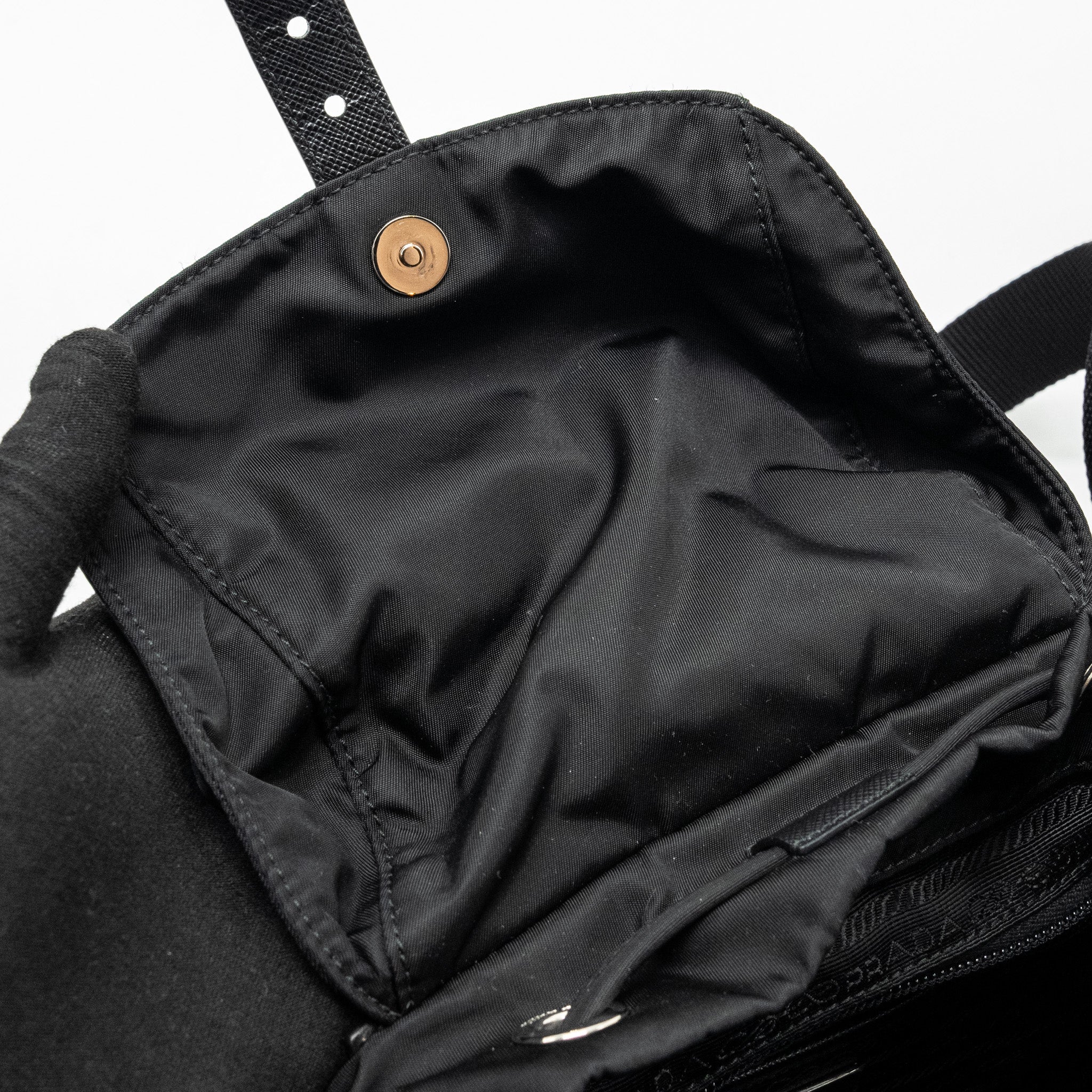 PRADA SMALL RE-NYLON BACKPACK BLACK SHW