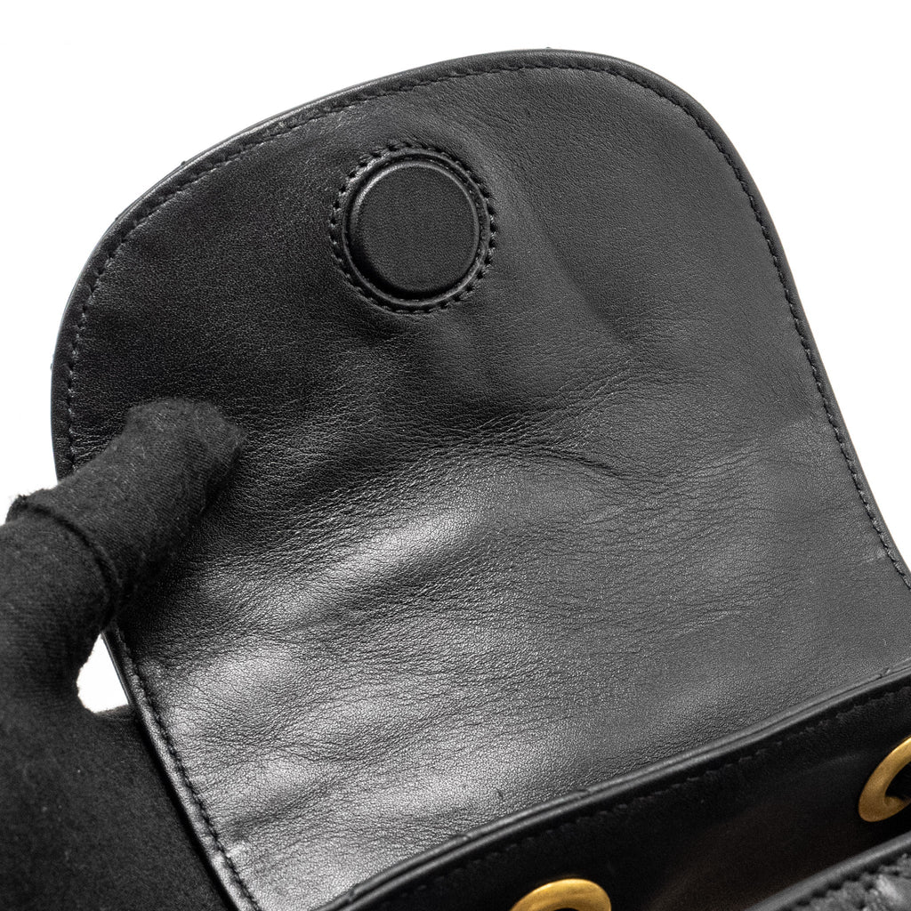 GUCCI GG MARMONT BACKPACK CALFSKIN BLACK GHW