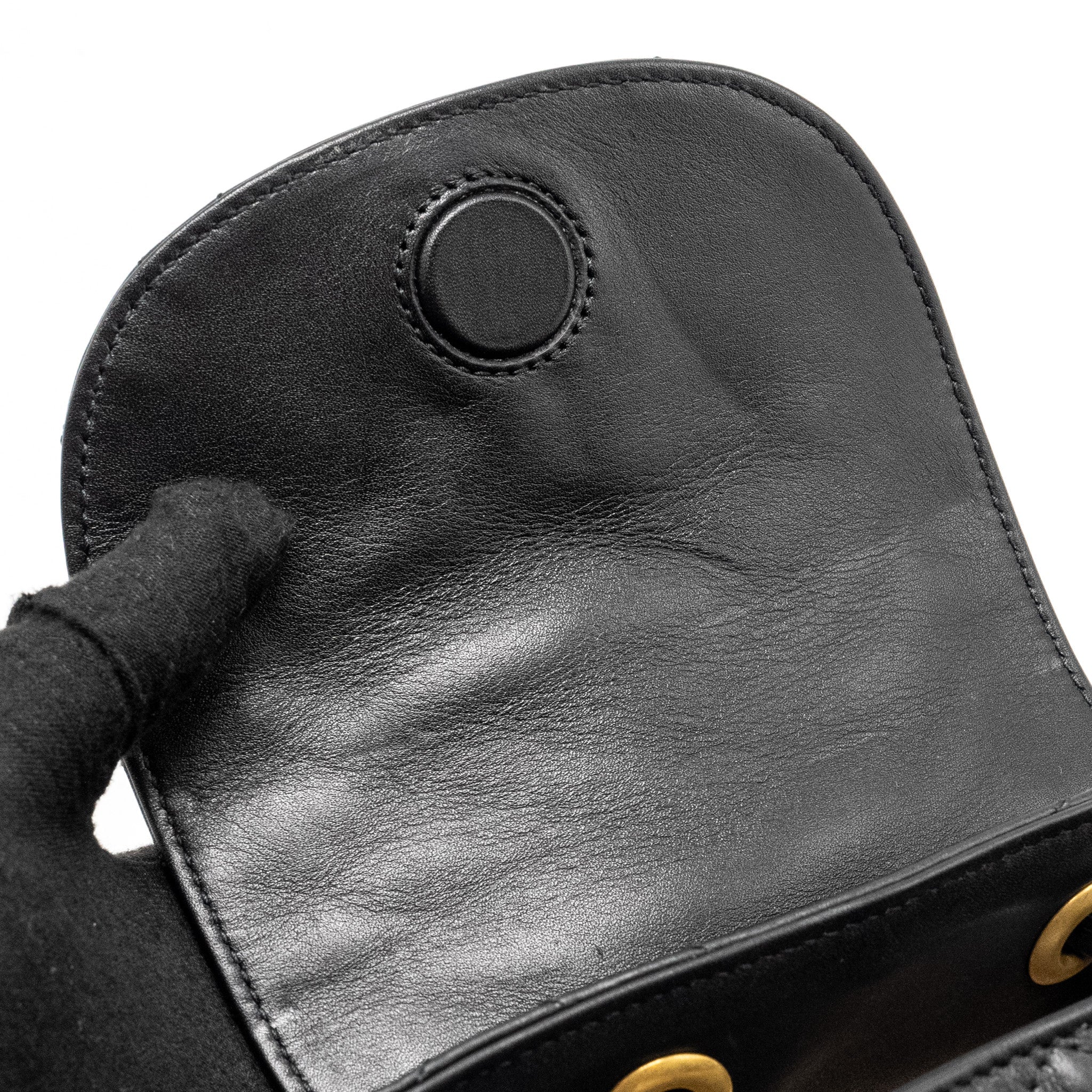 GUCCI GG MARMONT BACKPACK CALFSKIN BLACK GHW
