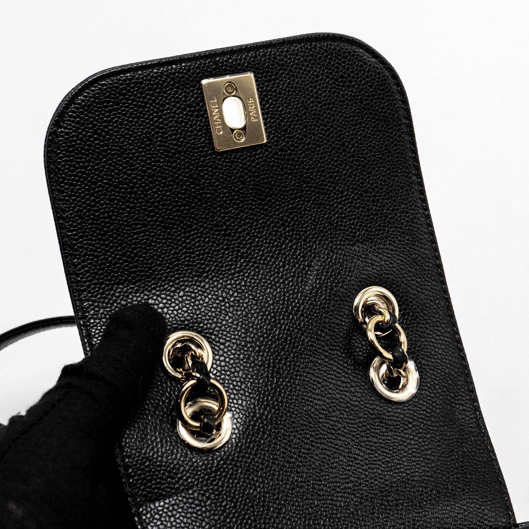 CHANEL AFFINITY BACKPACK CAVIAR BLACK LGHW (MICROCHIP)