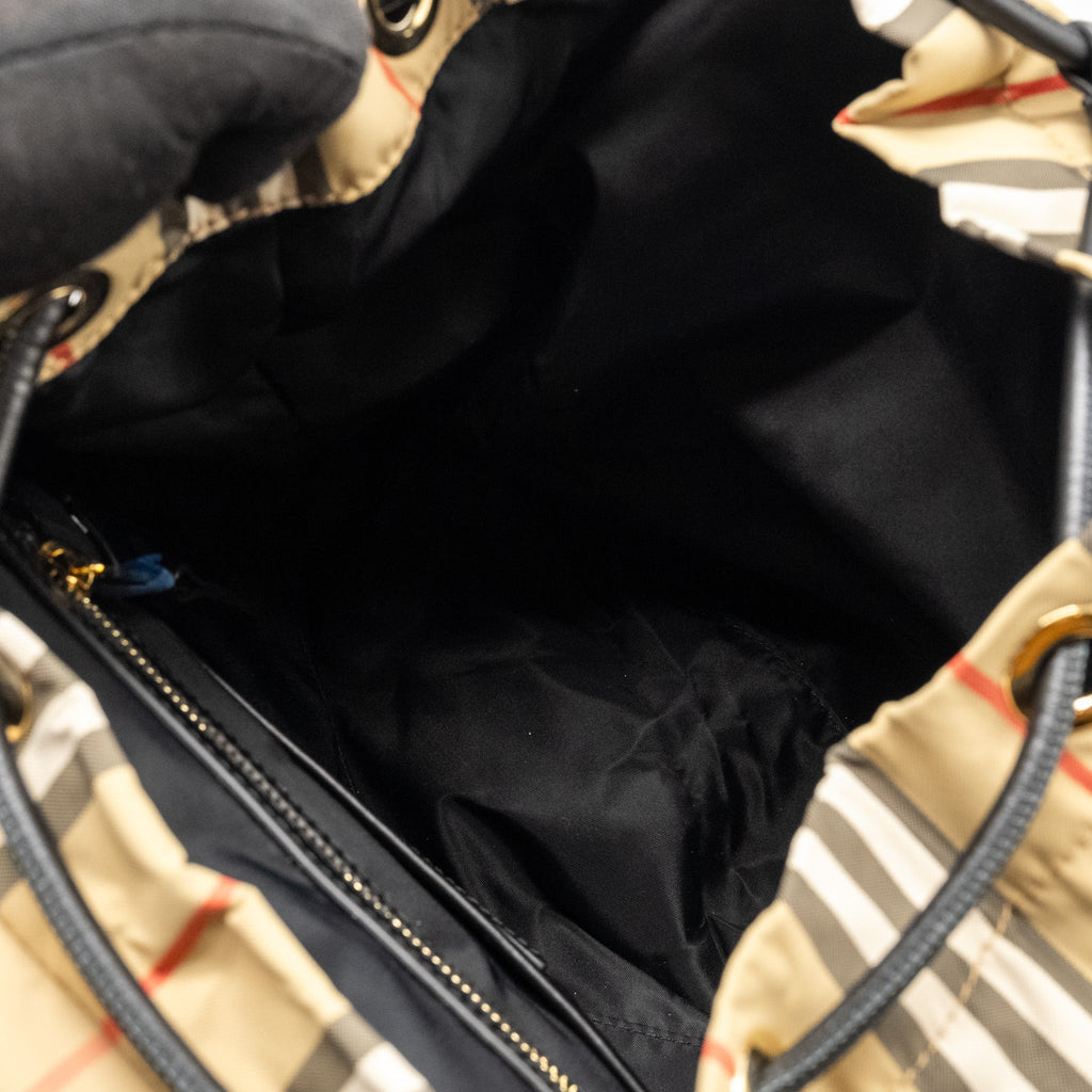 BURBERRY MEDIUM BACKPACK NYLON MULTICOLOUR GHW