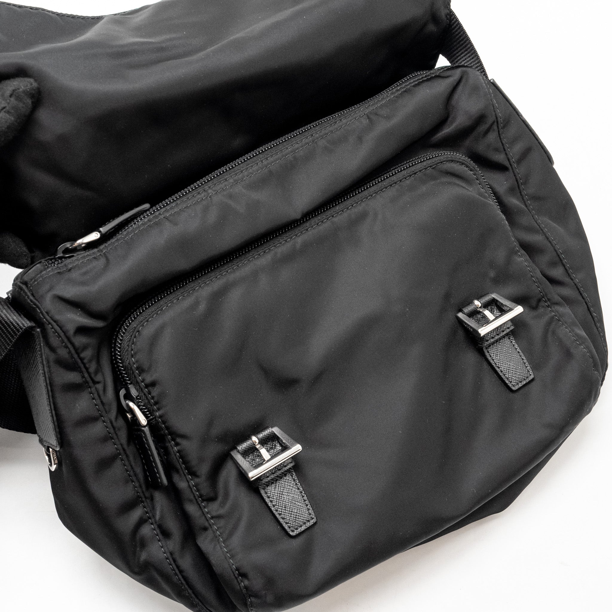 PRADA MESSENGER BAG RE-NYLON BLACK SHW