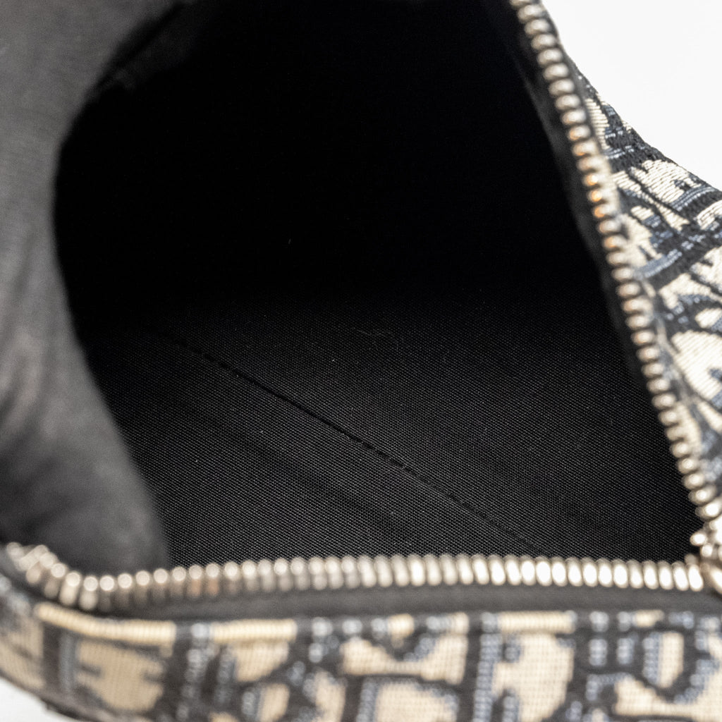 DIOR ROLLER MESSENGER BAG BLUE OBLIQUE JACQUARD SHW