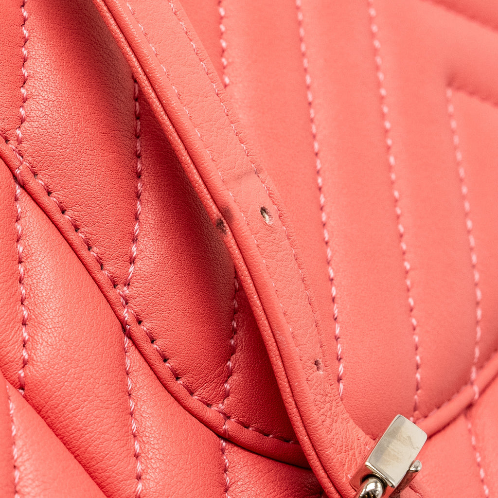 CHANEL SMALL URBAN SPIRIT BACKPACK CHEVRON CALFSKIN PINK SHW