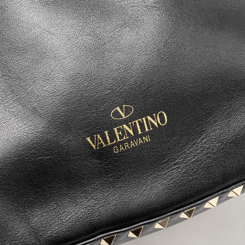 VALENTINO ROCKSTUD BACKPACK LEATHER BLACK GHW