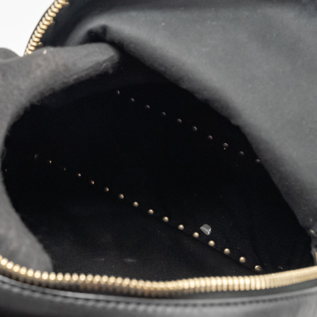 VALENTINO ROCKSTUD BACKPACK LEATHER BLACK GHW