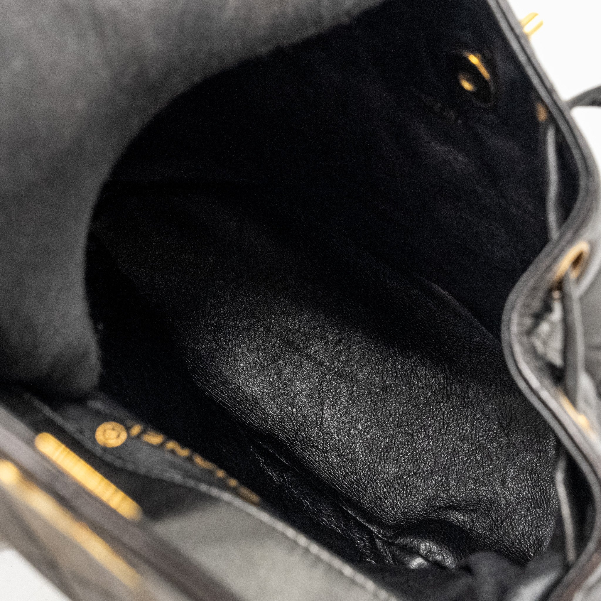 CHANEL VINTAGE DUMA BACKPACK LAMBSKIN BLACK GHW