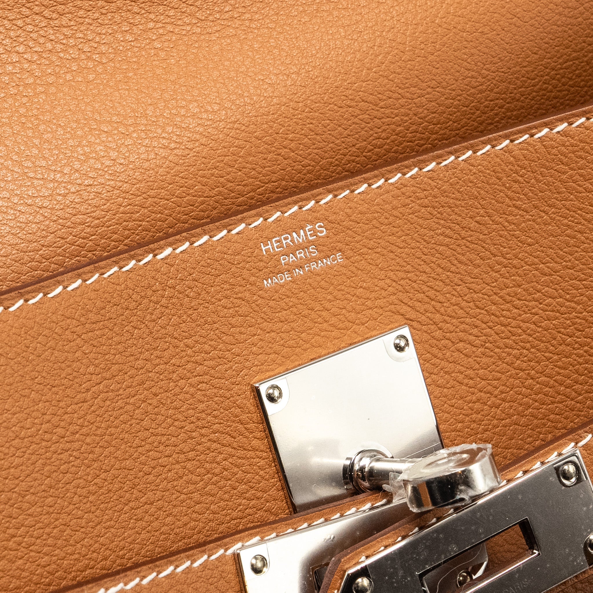 HERMES KELLY MESSENGER PM BAG EVERCOLOR GOLD SHW