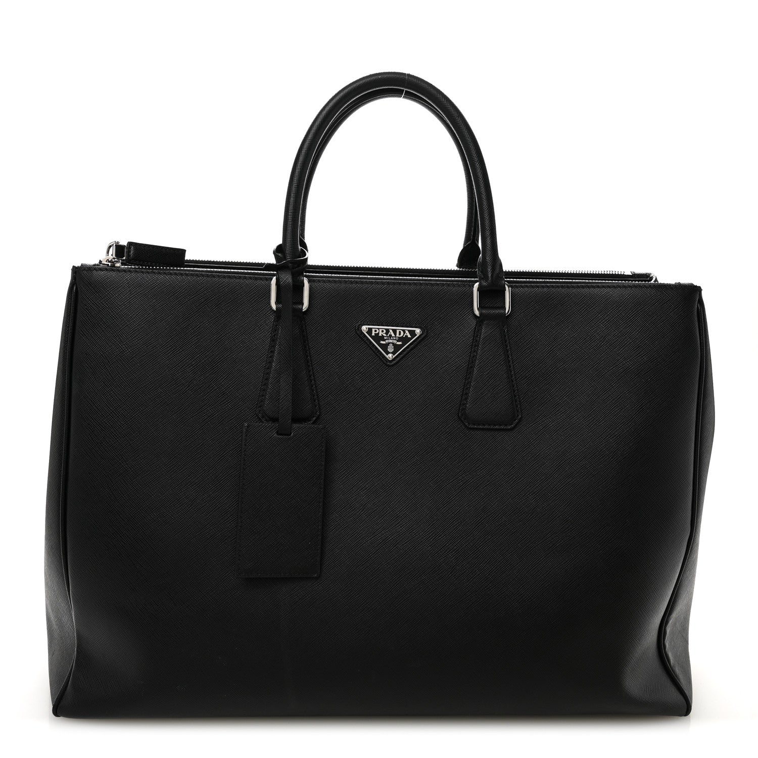 Saffiano Travel Extra Large Galleria Double Zip Black