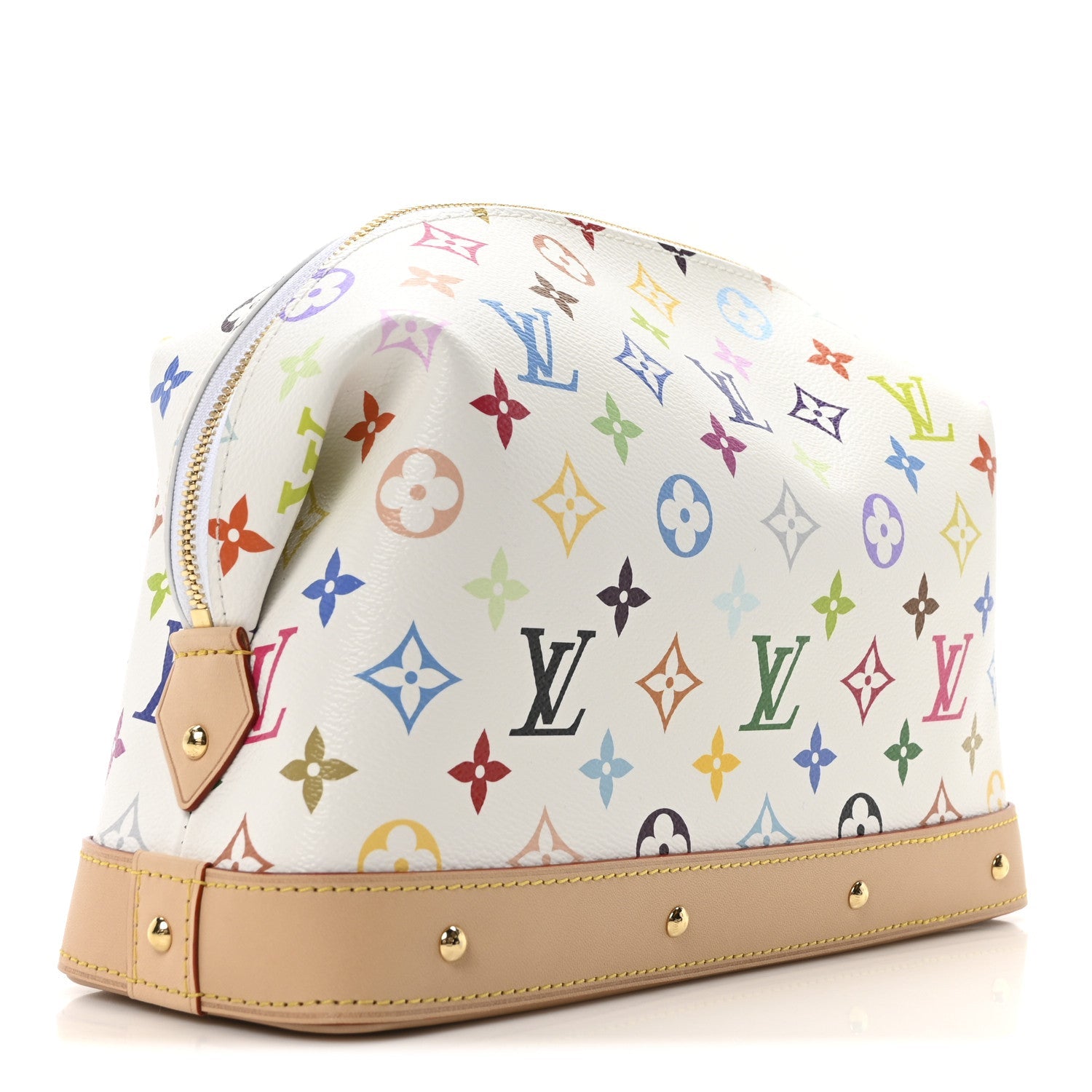 LV x TM Monogram Multicolor Cosmetic Pouch GM White