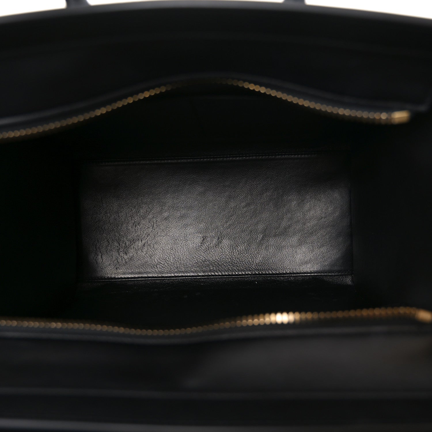 Felt Smooth Calfskin Micro Tri-Color Luggage Brown Black