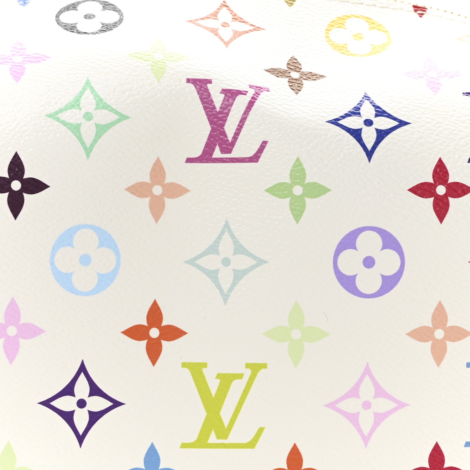 LV x TM Monogram Multicolor Cosmetic Pouch GM White