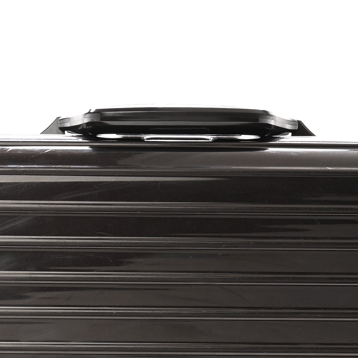GLOSS POLYCARBONATE SUITCASE COMPACT BROWN