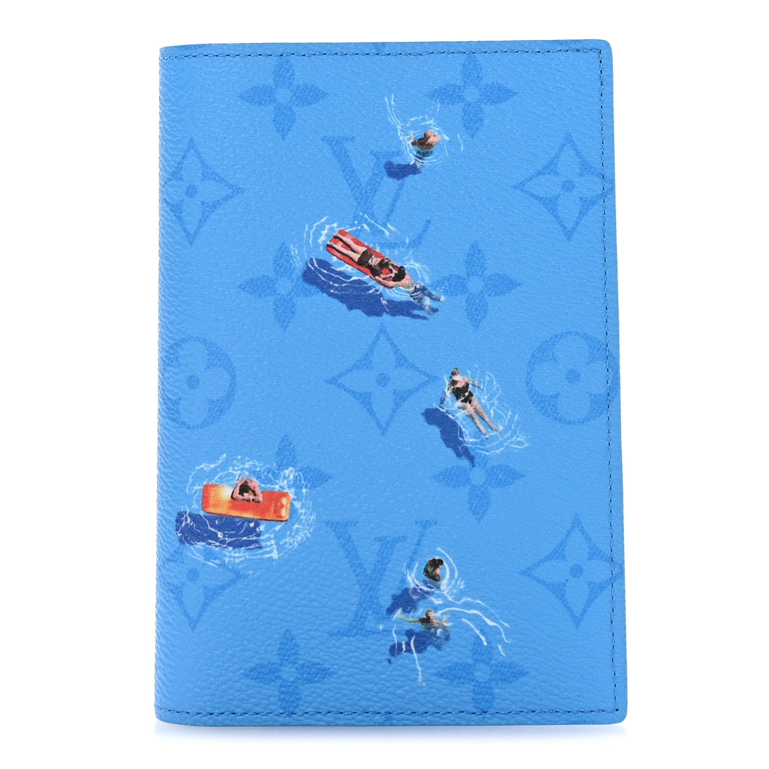 Monogram Sports Passport Cover Pool Blue