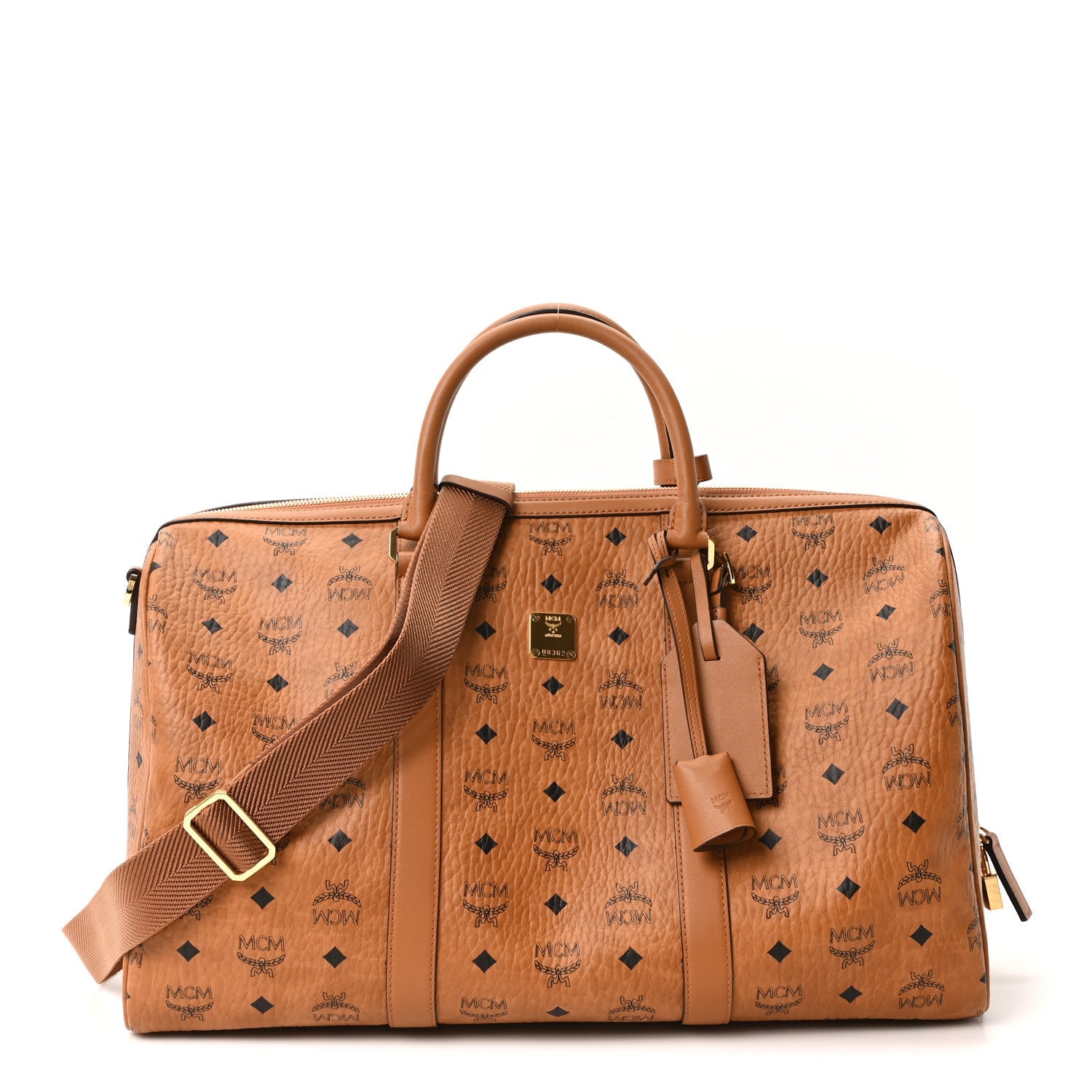 Visetos Large Traveler Weekender Bag Cognac