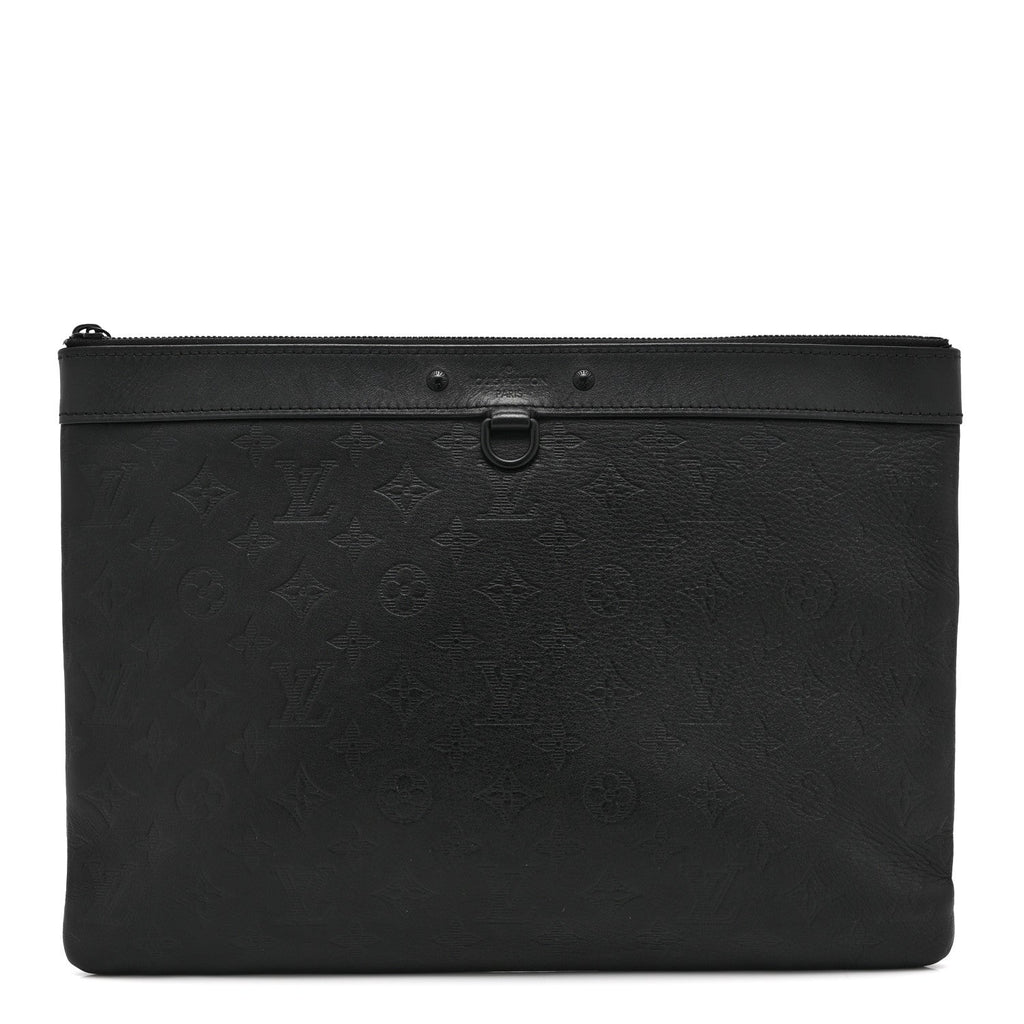 CALFSKIN MONOGRAM SHADOW DISCOVERY POCHETTE BLACK