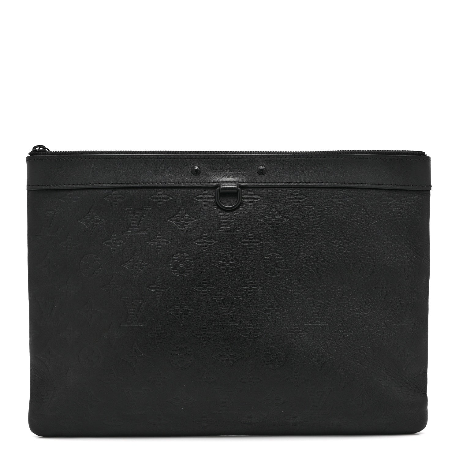 CALFSKIN MONOGRAM SHADOW DISCOVERY POCHETTE BLACK