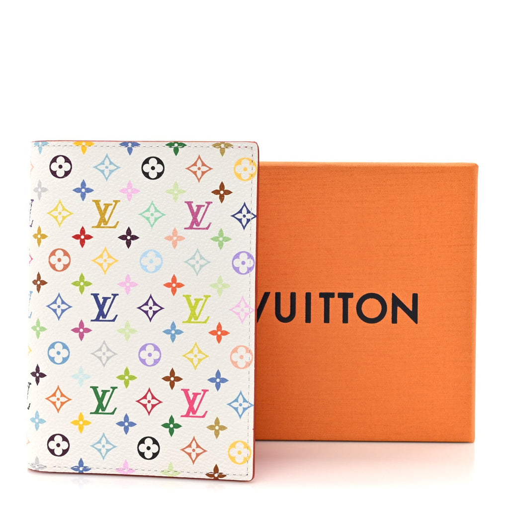LV X TM Monogram Multicolor Passport Cover White