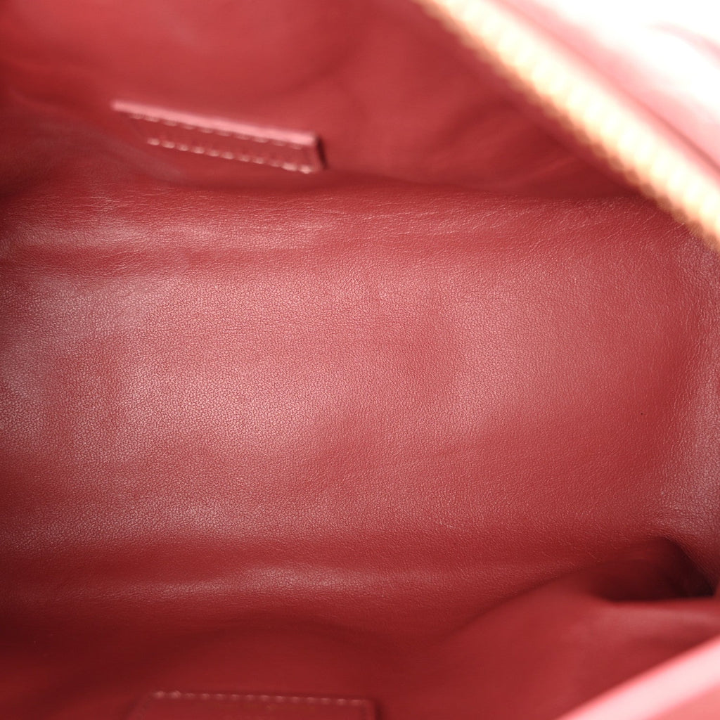 CALFSKIN MACROCANNAGE MEDIUM DIORTRAVEL NOMAD POUCH RUST