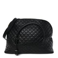 Calfskin Quilted ES Giant Travel Bag Black