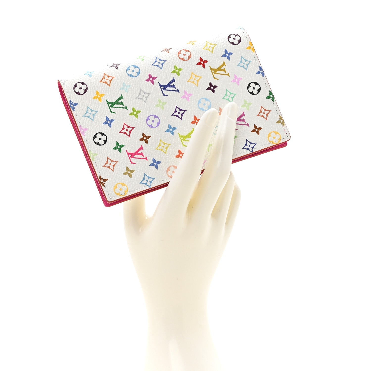 LV X TM Monogram Multicolor Passport Cover White