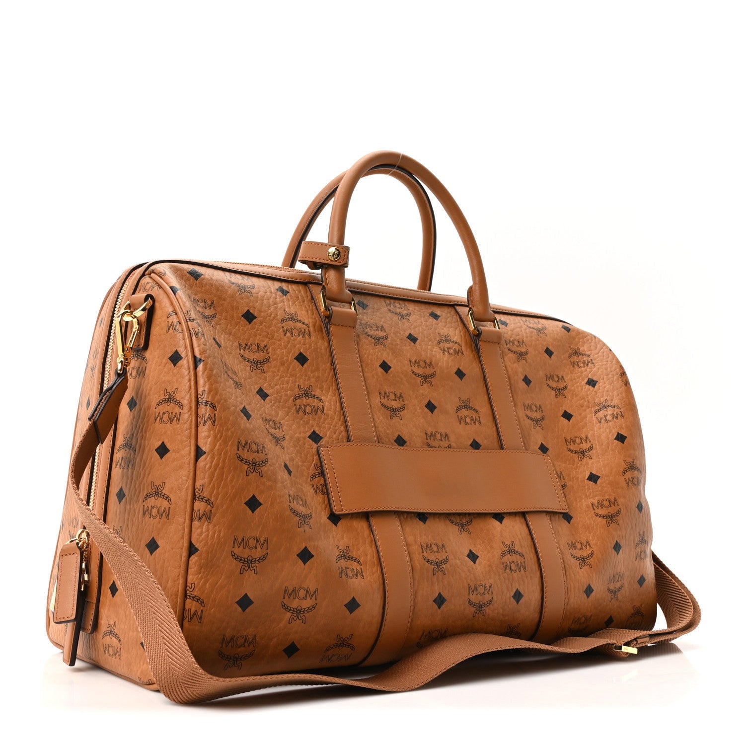 Visetos Large Traveler Weekender Bag Cognac