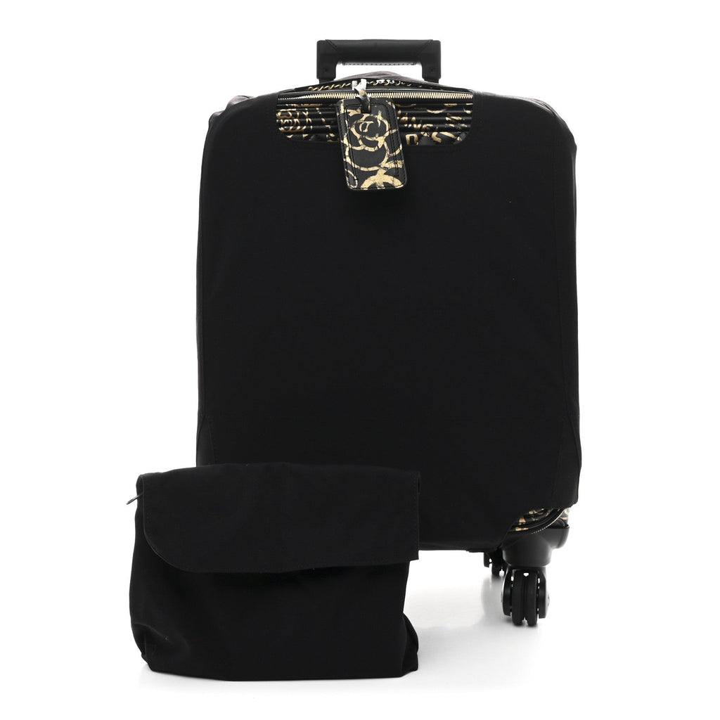 Calfskin Quilted Graffiti Trolley Black Gold