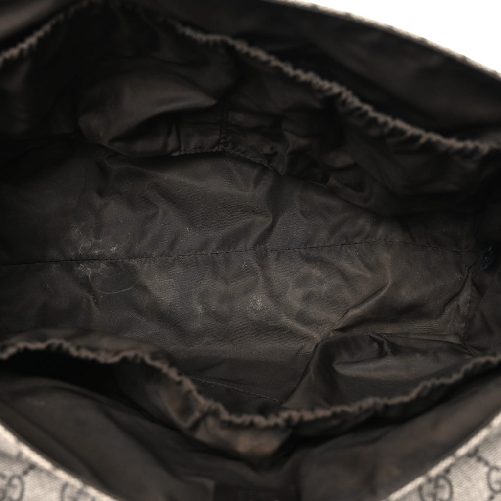 GG Plus Monogram Messenger Diaper Bag Dark Brown