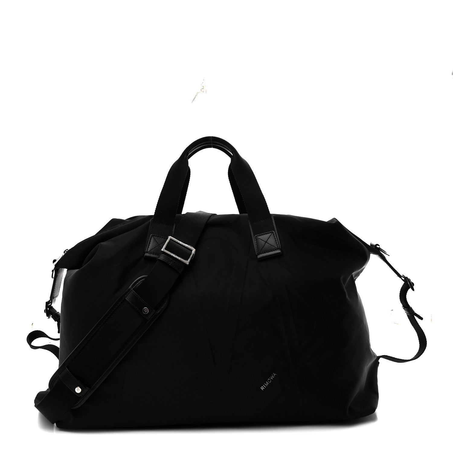 NYLON SIGNATURE DUFFLE  BLACK