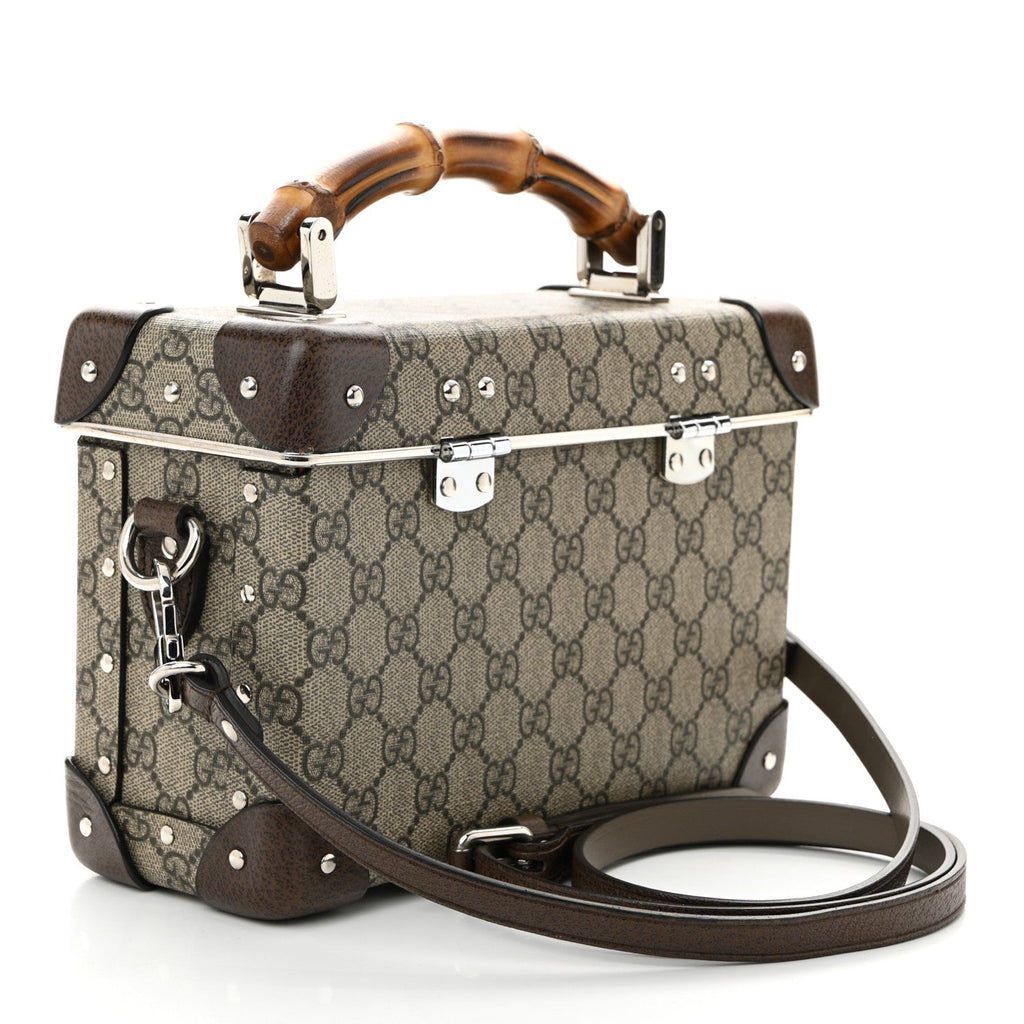 GG Supreme Monogram Globe-Trotter Beauty Case Brown