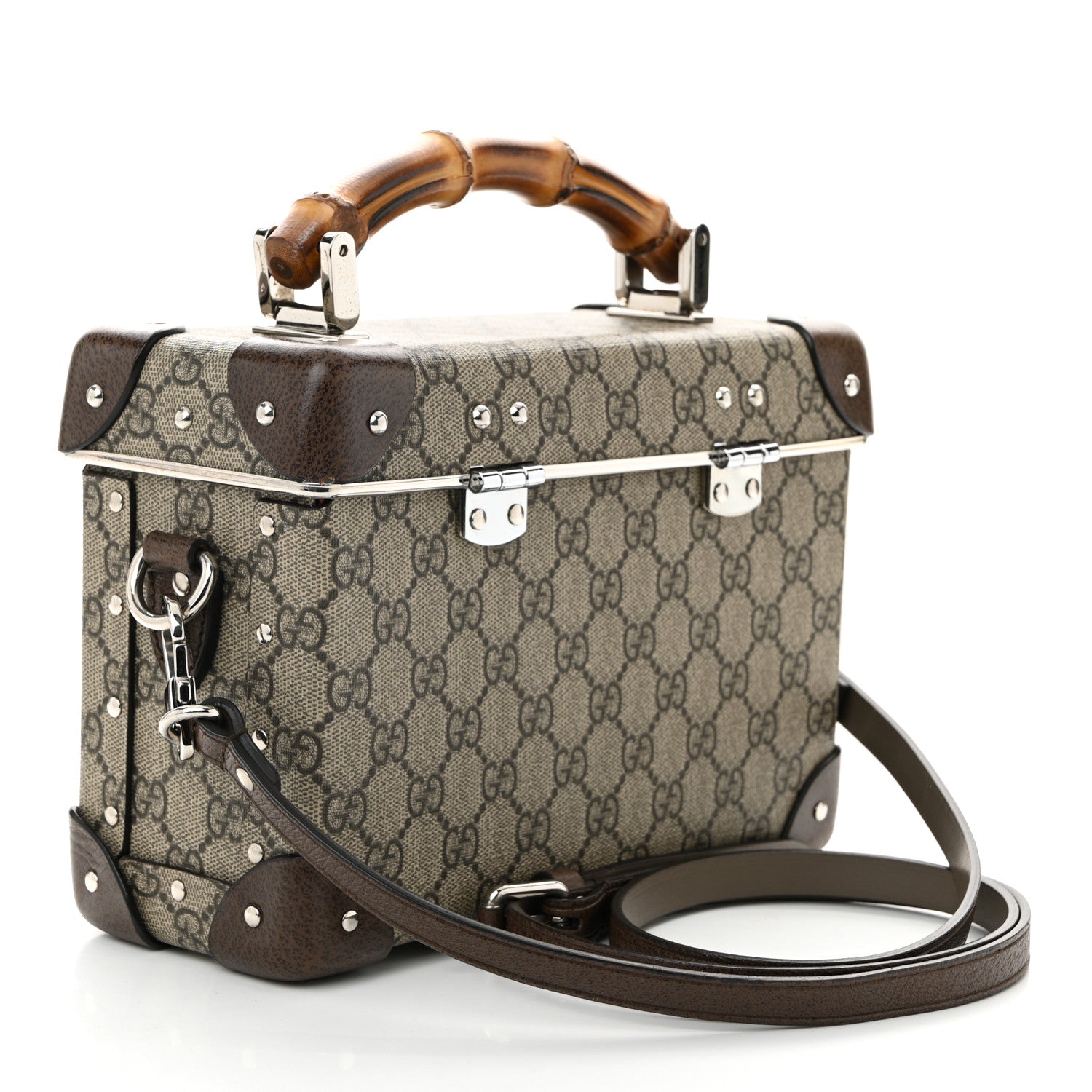 GG Supreme Monogram Globe-Trotter Beauty Case Brown