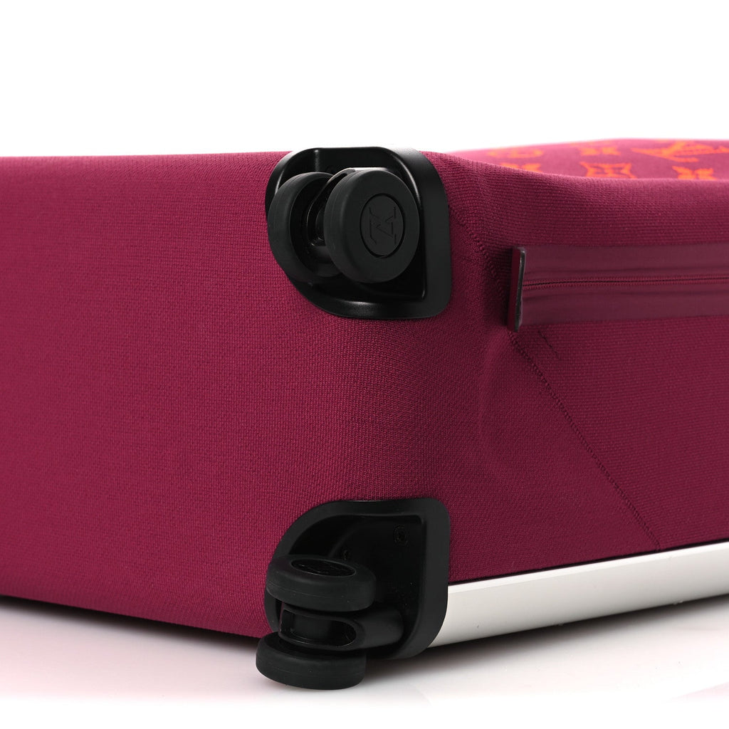 KNIT MONOGRAM HORIZON SOFT 55 SUITCASE FUCHSIA