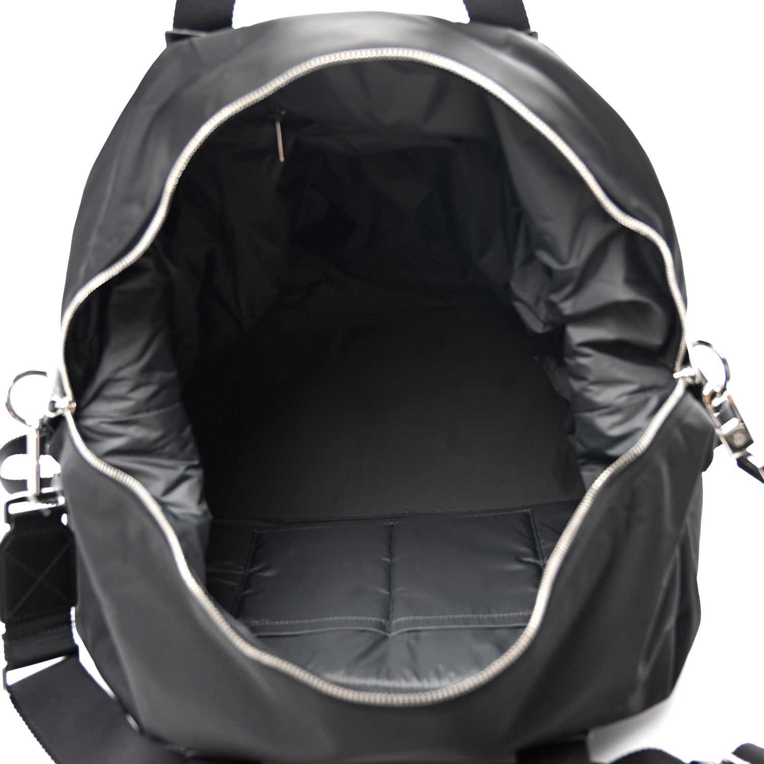 NYLON SIGNATURE DUFFLE  BLACK