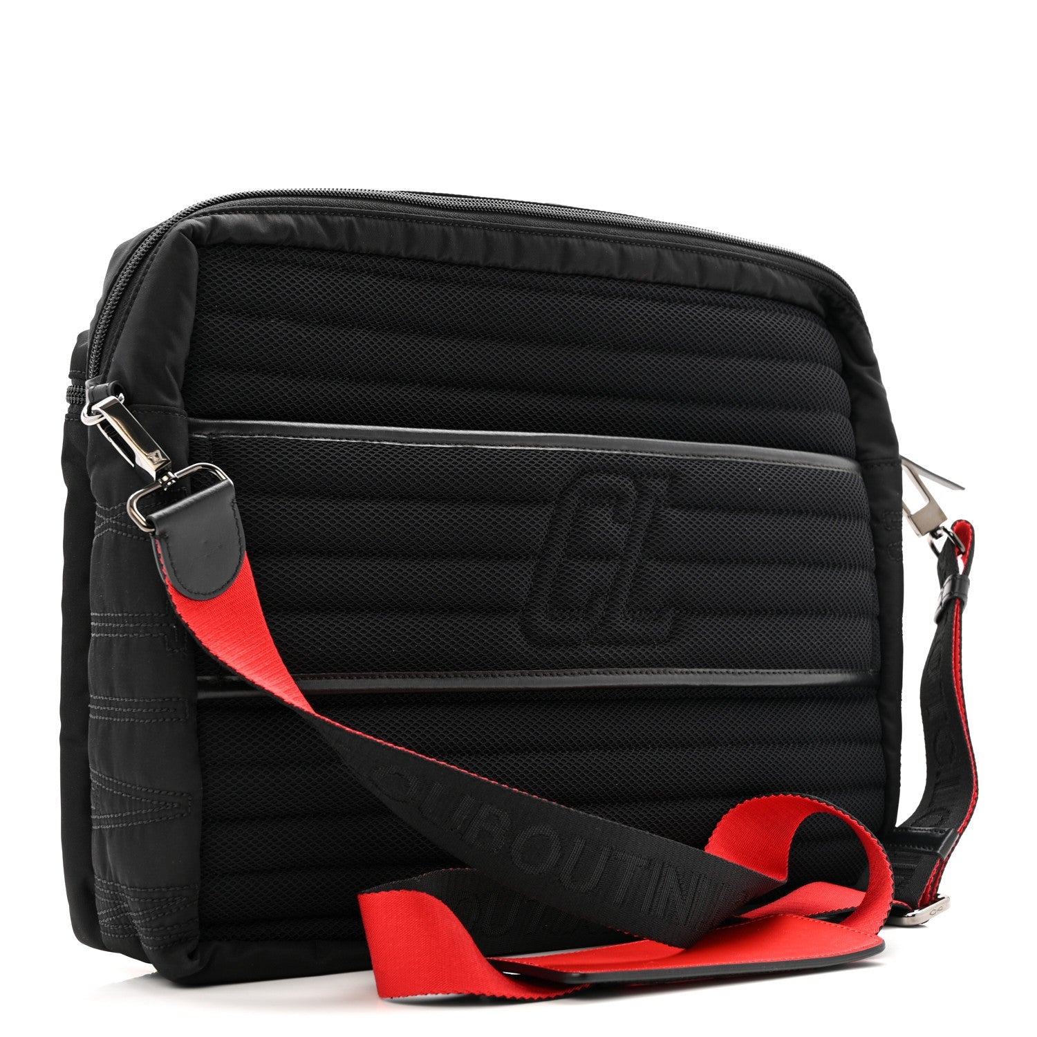 Nylon Sneaker Sole Loubideal Messenger Bag Black Loubi