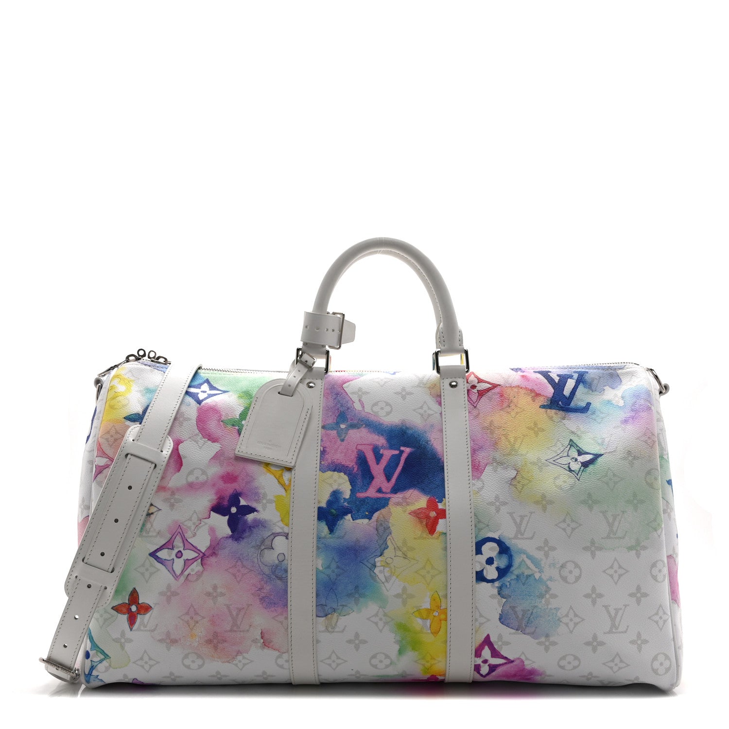 MONOGRAM WATERCOLOR KEEPALL BANDOULIERE 50 MULTICOLOR