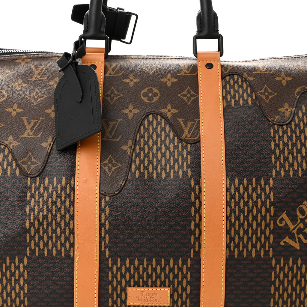 x Nigo Giant Damier Ebene Monogram Keepall Bandouliere 50