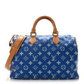 Calfskin Monogram Speedy P9 Bandouliere 40 Blue