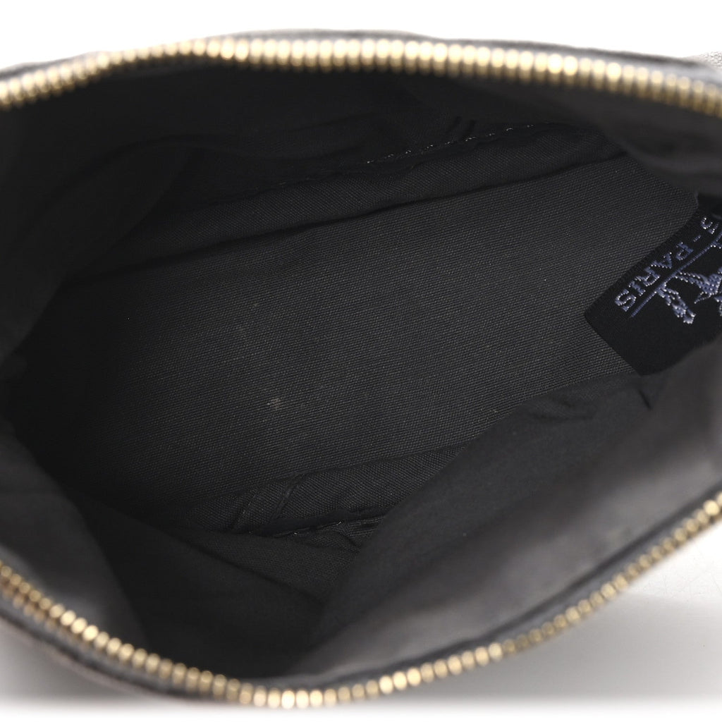 COTTON CANVAS MINI BOLIDE TRAVEL COSMETIC POUCH GRIS
